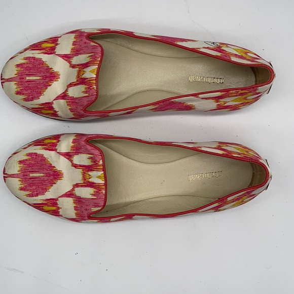Roberto Cavalli  Ballet Flats Pink Yellow signed name on side Size 36 - Picture 8 of 11